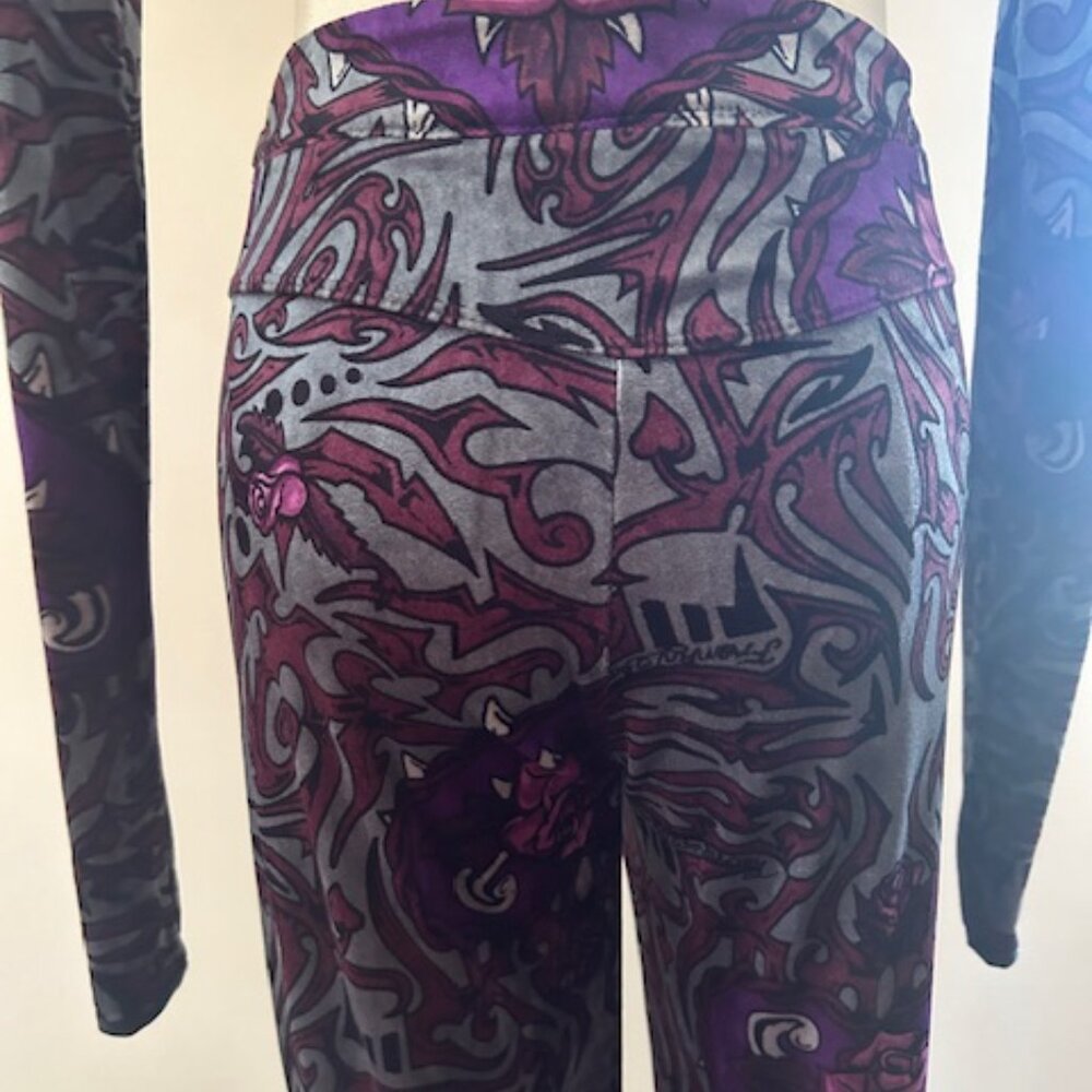 Vintage Velvet Frankie loves Johnny Betsey Johnson New York Cardigan/Pants Set - Picture 10 of 11